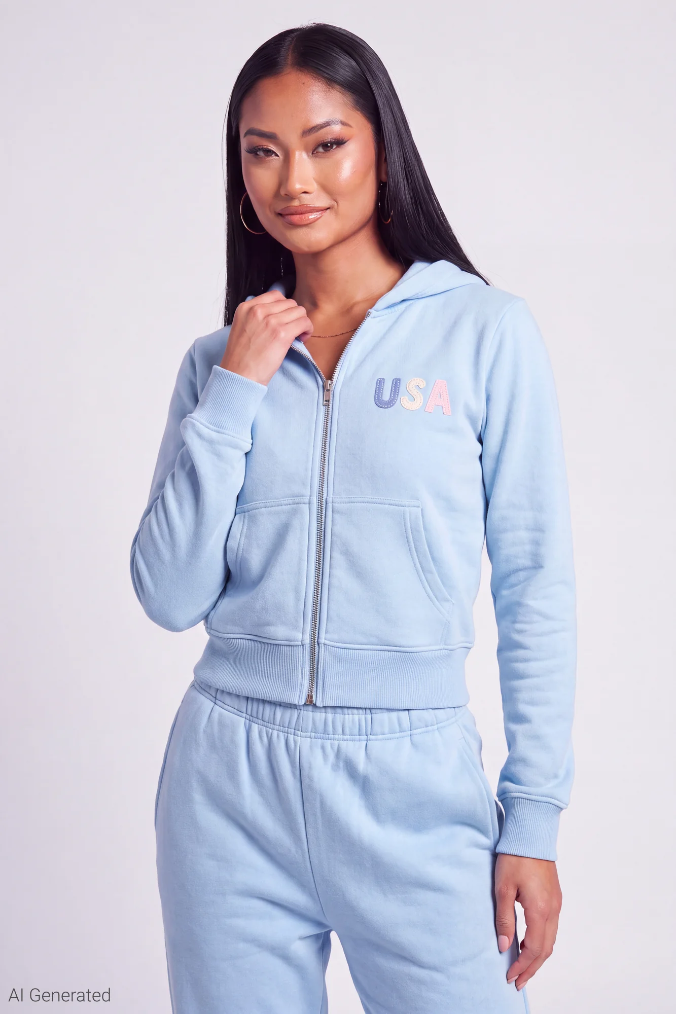 Fleece Graphic Zip Hoodie