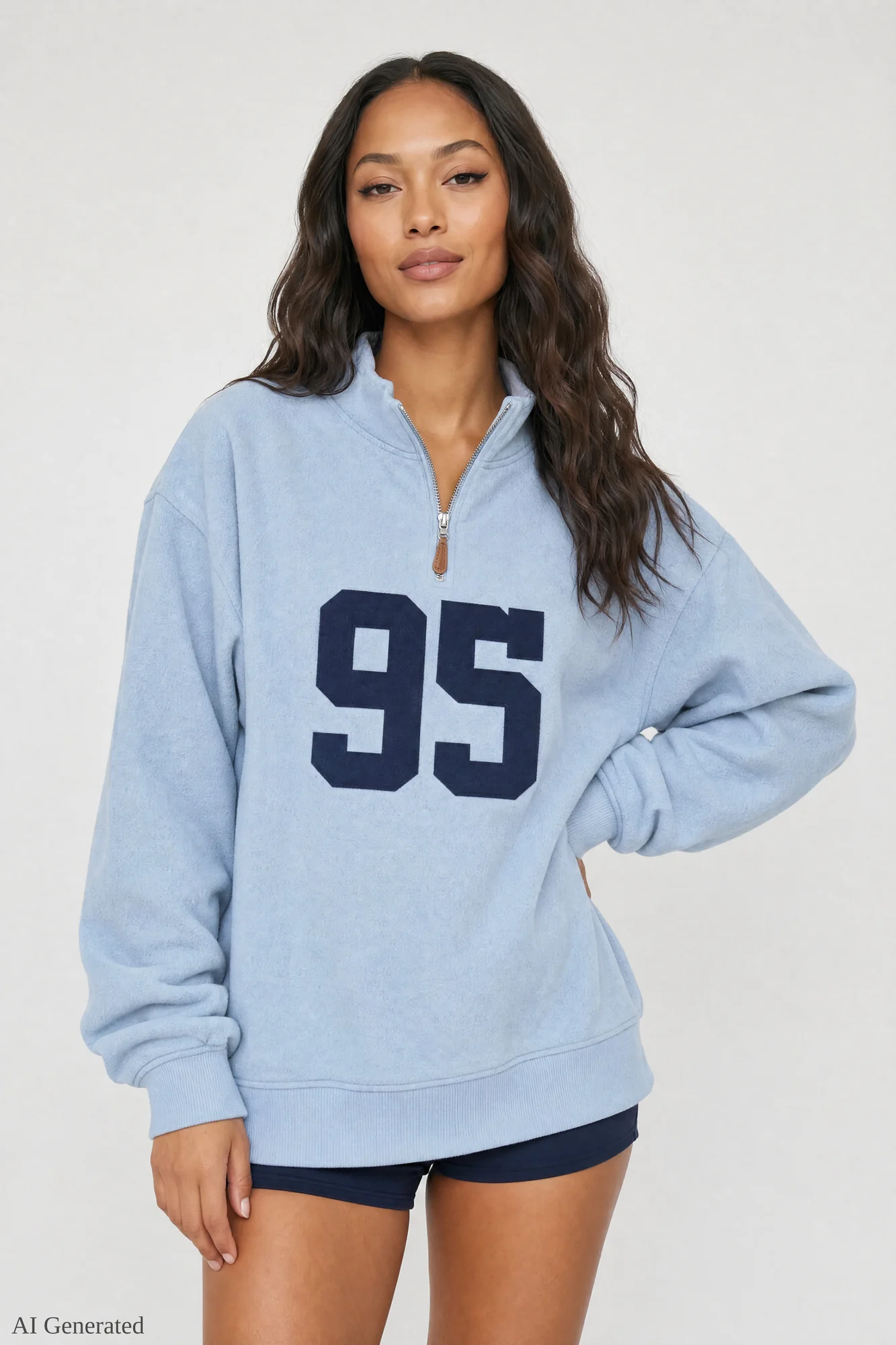 Fleece Graphic Quarter Zip Sweatshirt