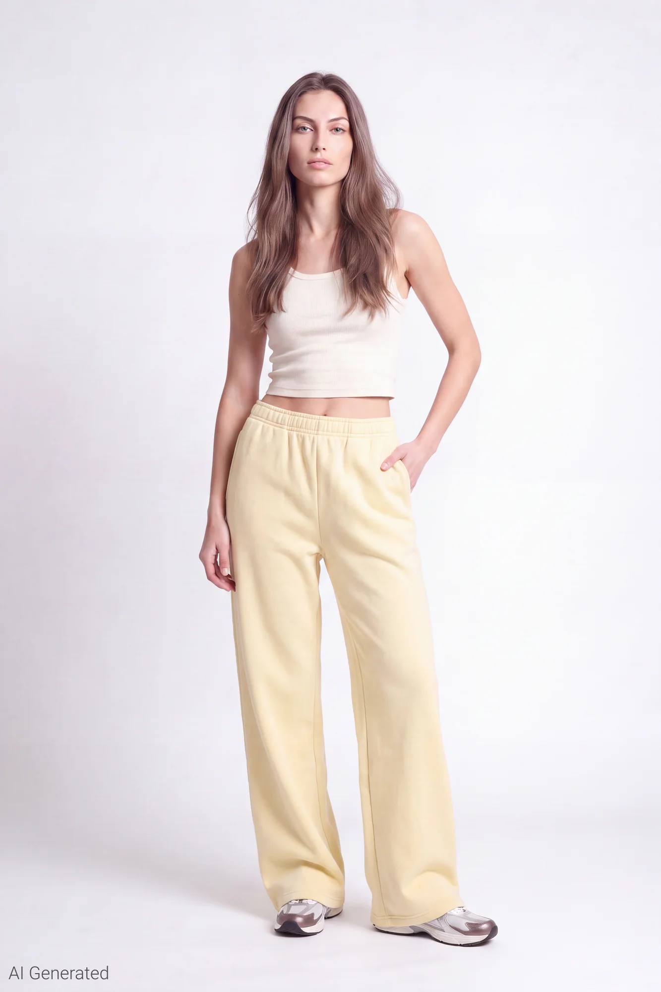 Fleece Wide Leg Sweatpant