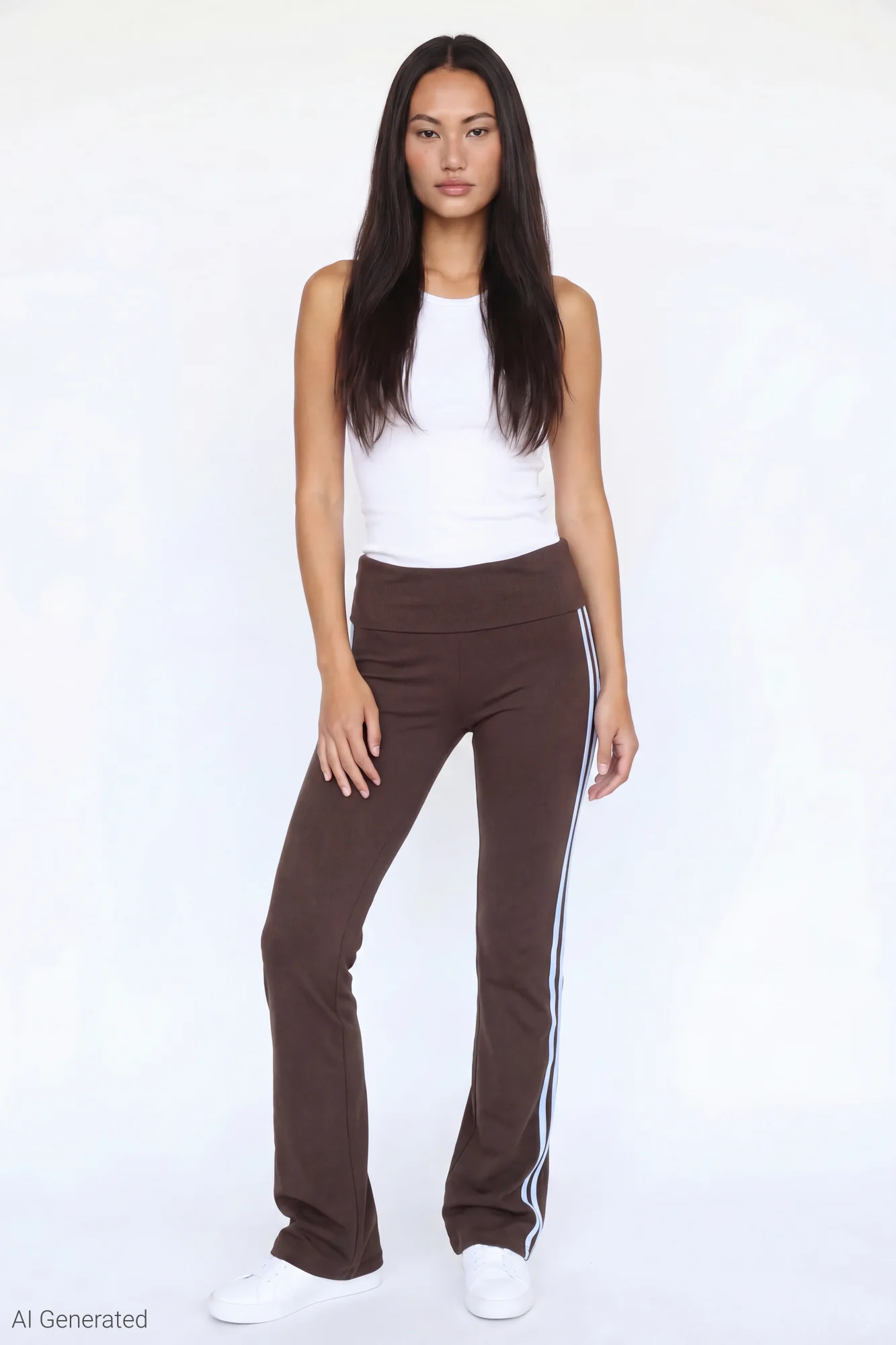 Foldover Waist Flare Pant