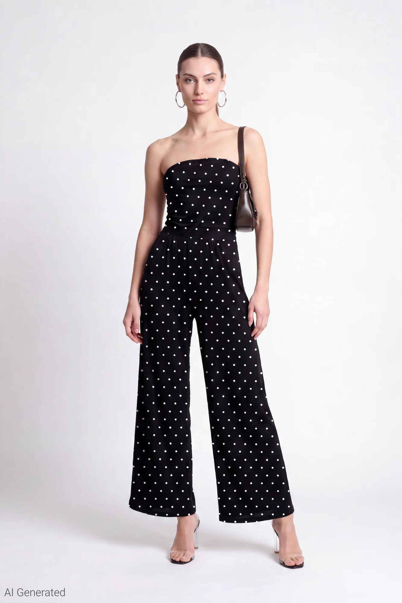 Strapless Wide Leg Jumpsuit