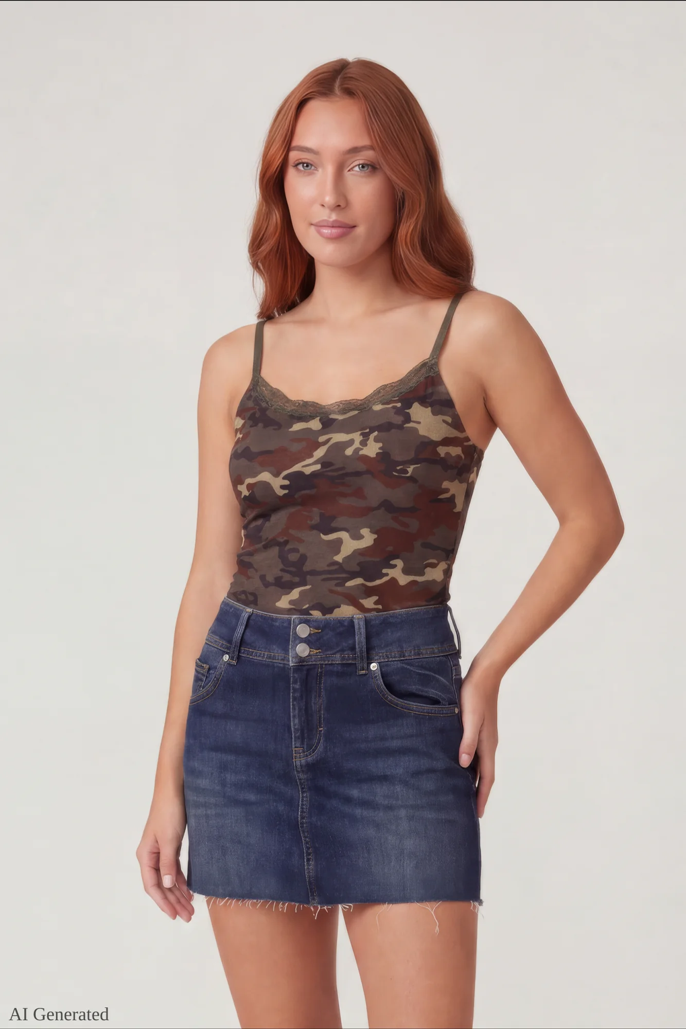 Luxe Heavy Contour Braless Lace Trim Tank