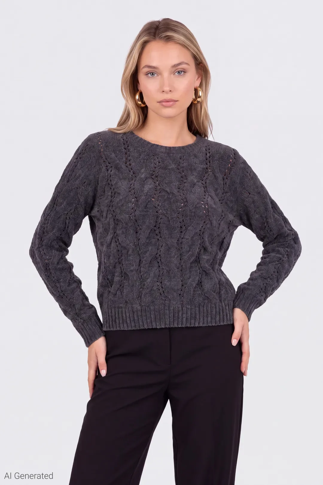 Mossy Cable Knit Sweater