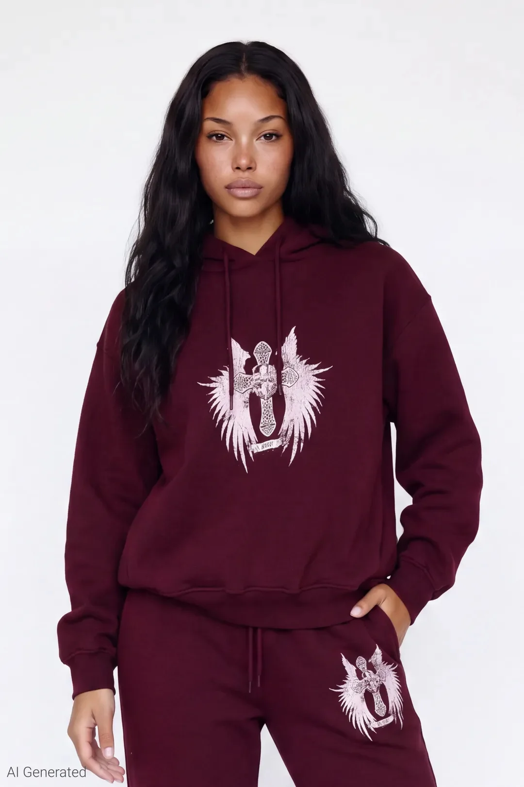 Fleece Graphic Boxy Hoodie