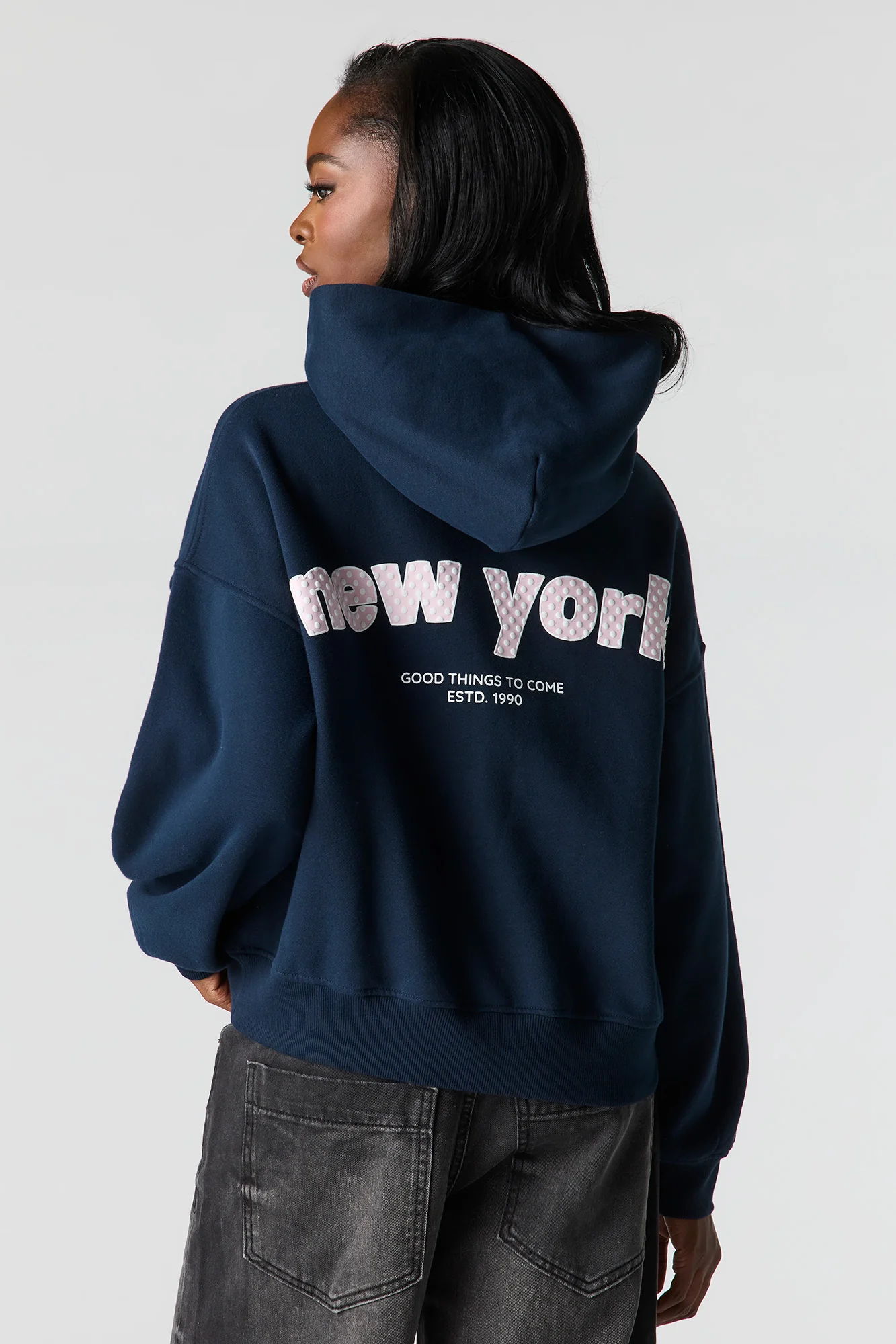Luxe Fleece Graphic Boyfriend Hoodie