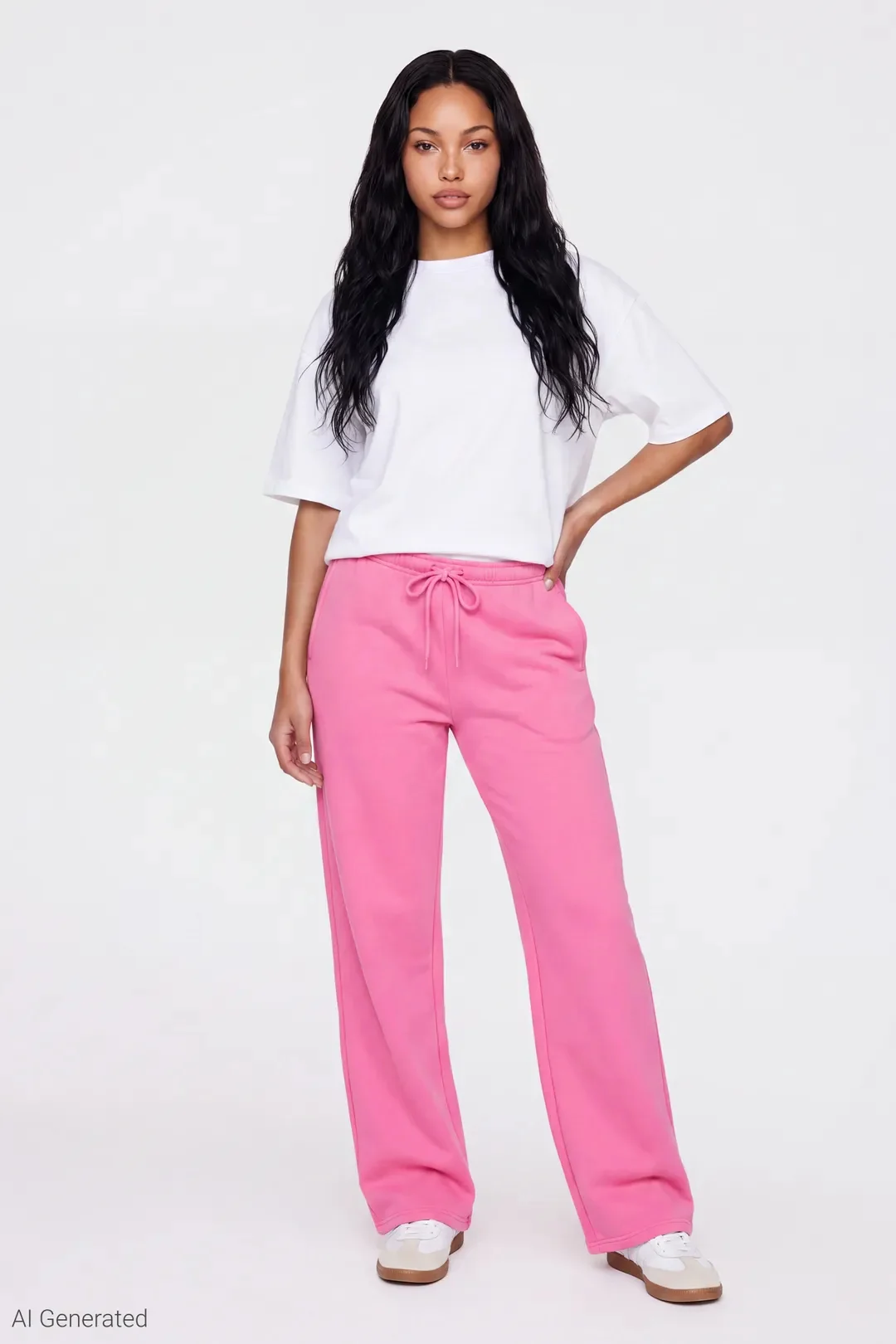 Graphic Fleece Low Rise Wide Leg Sweatpant