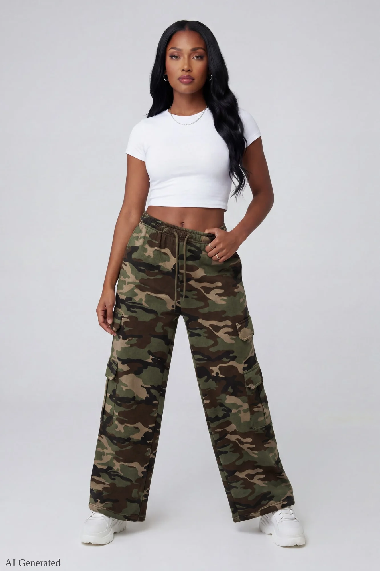 Fleece Ultra Wide Cargo Sweatpant