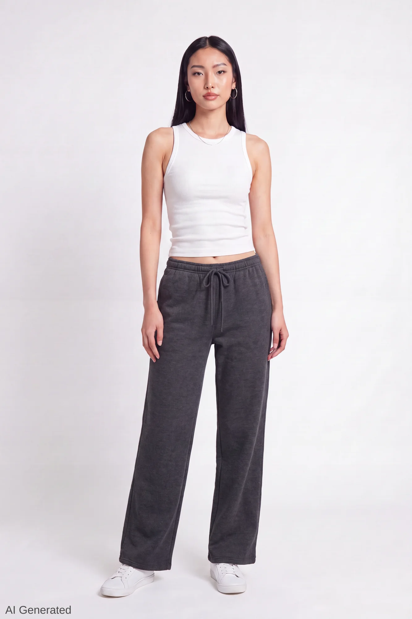 Fleece Low Rise Wide Leg Sweatpant