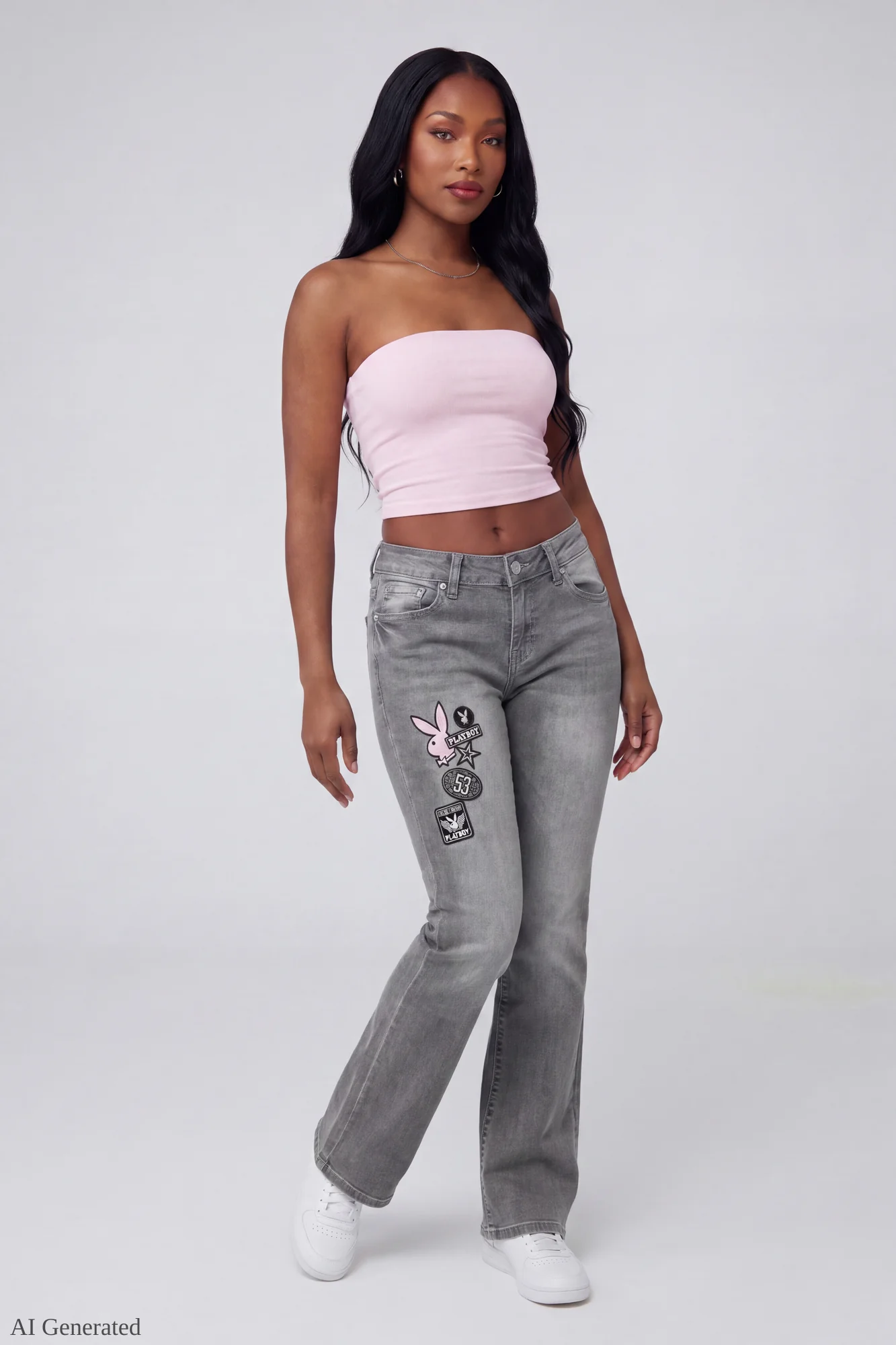 Playboy Patch Stretch Flare Jean