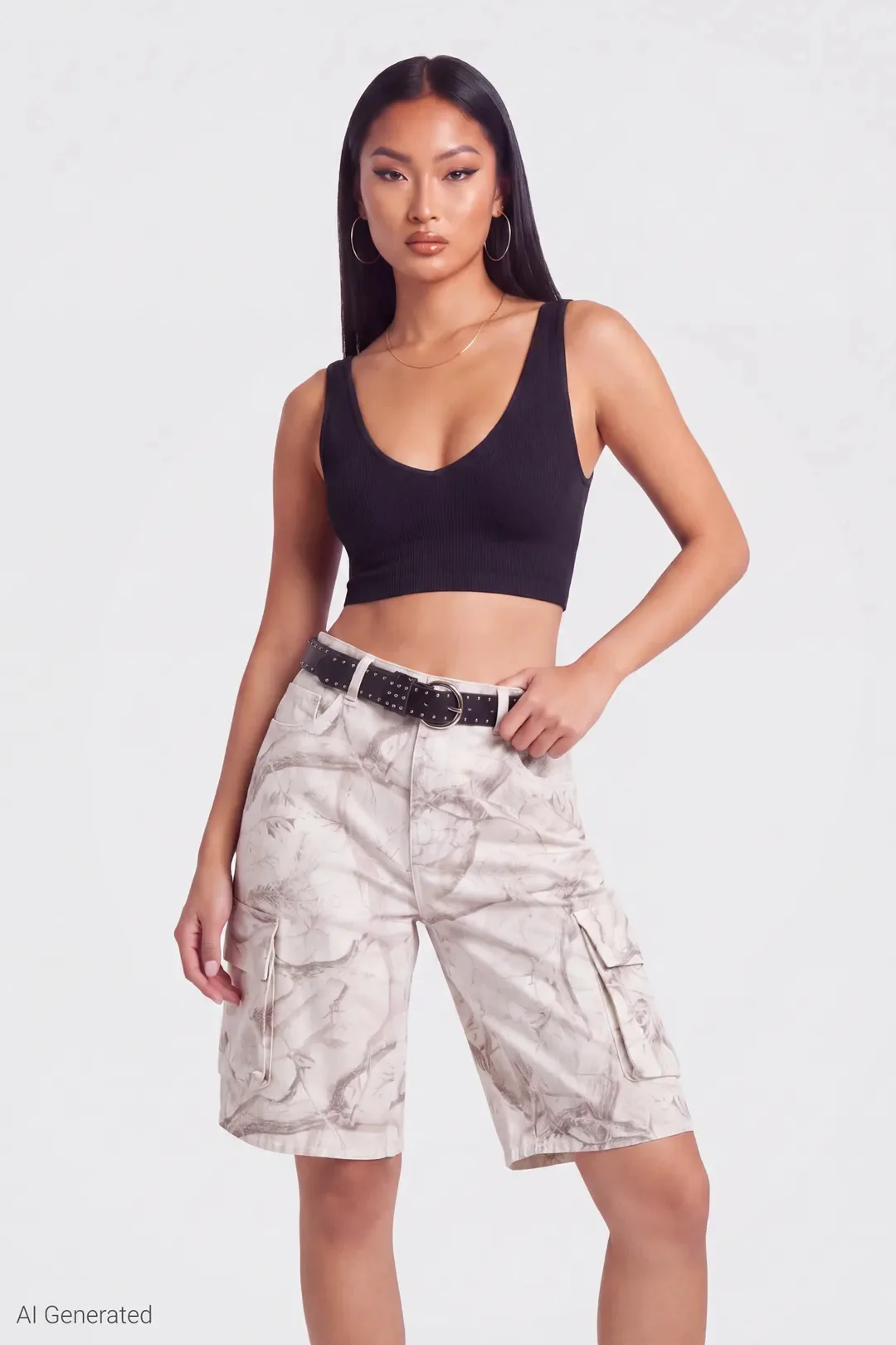 Belted Bermuda Cargo Short