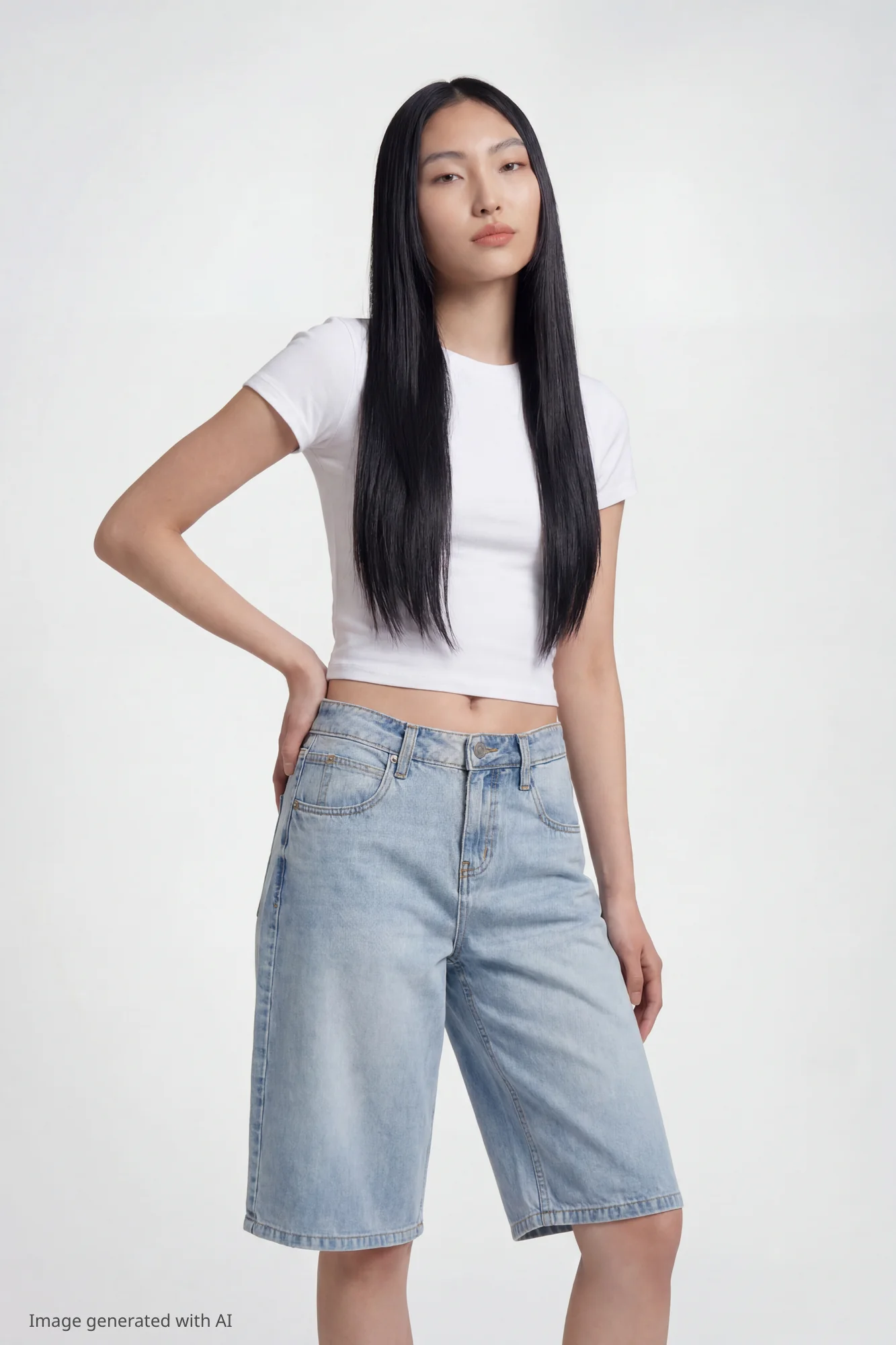 Low Rise Super Baggy Light Jort 16