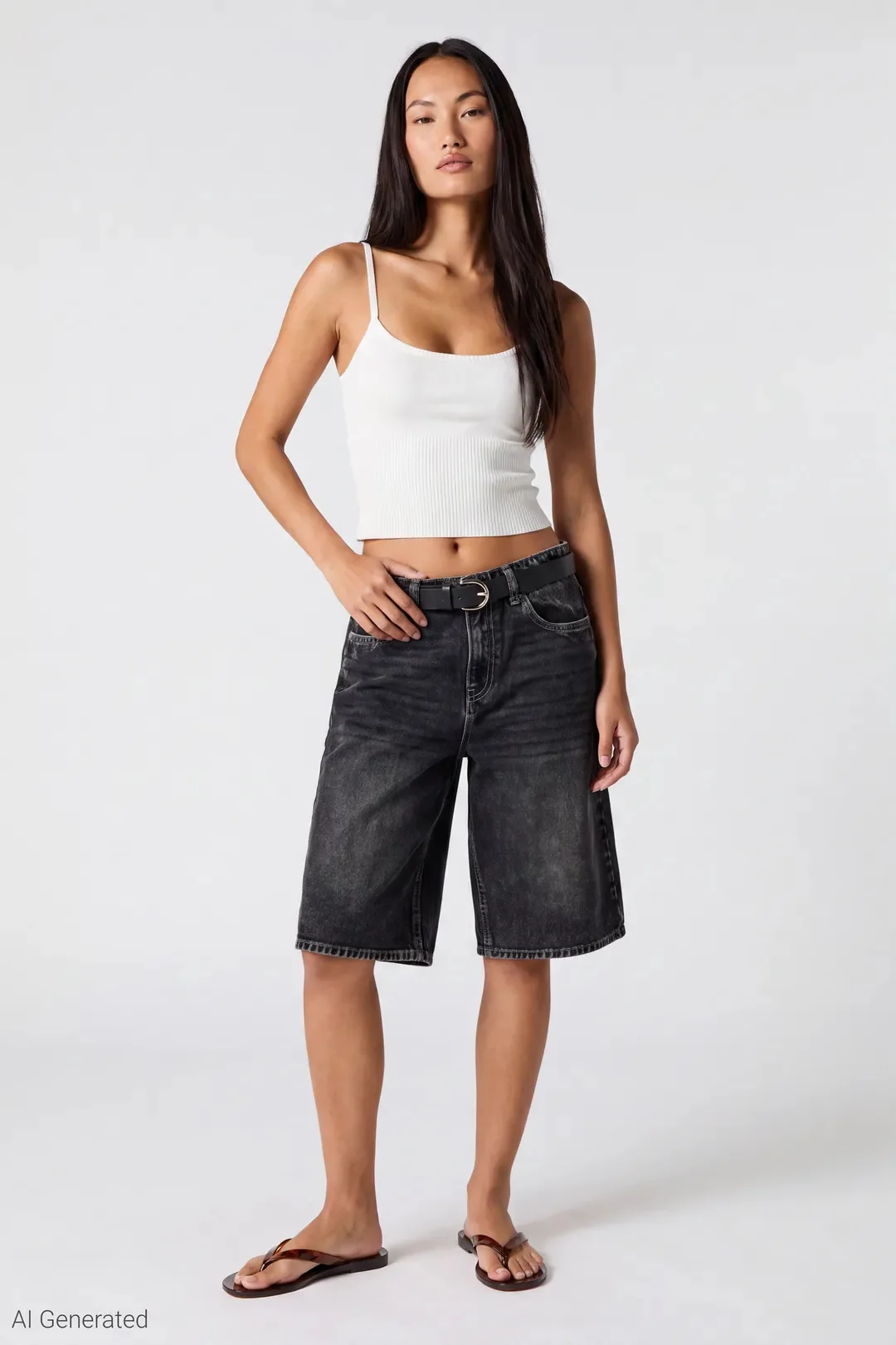 Low Rise Super Baggy Belted Jort 13