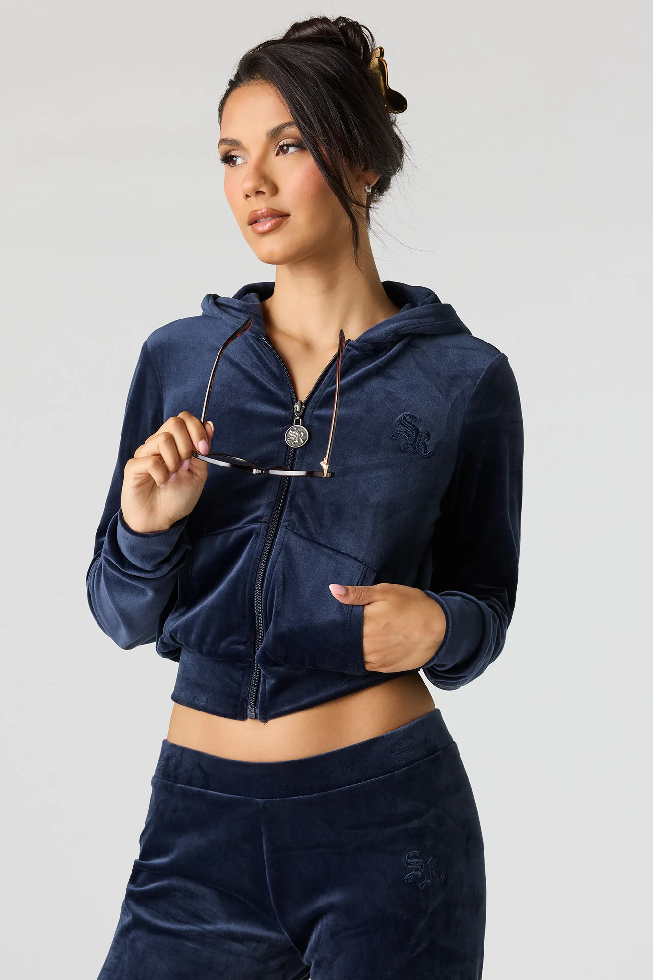 Sommer Ray Velour Zip Jacket