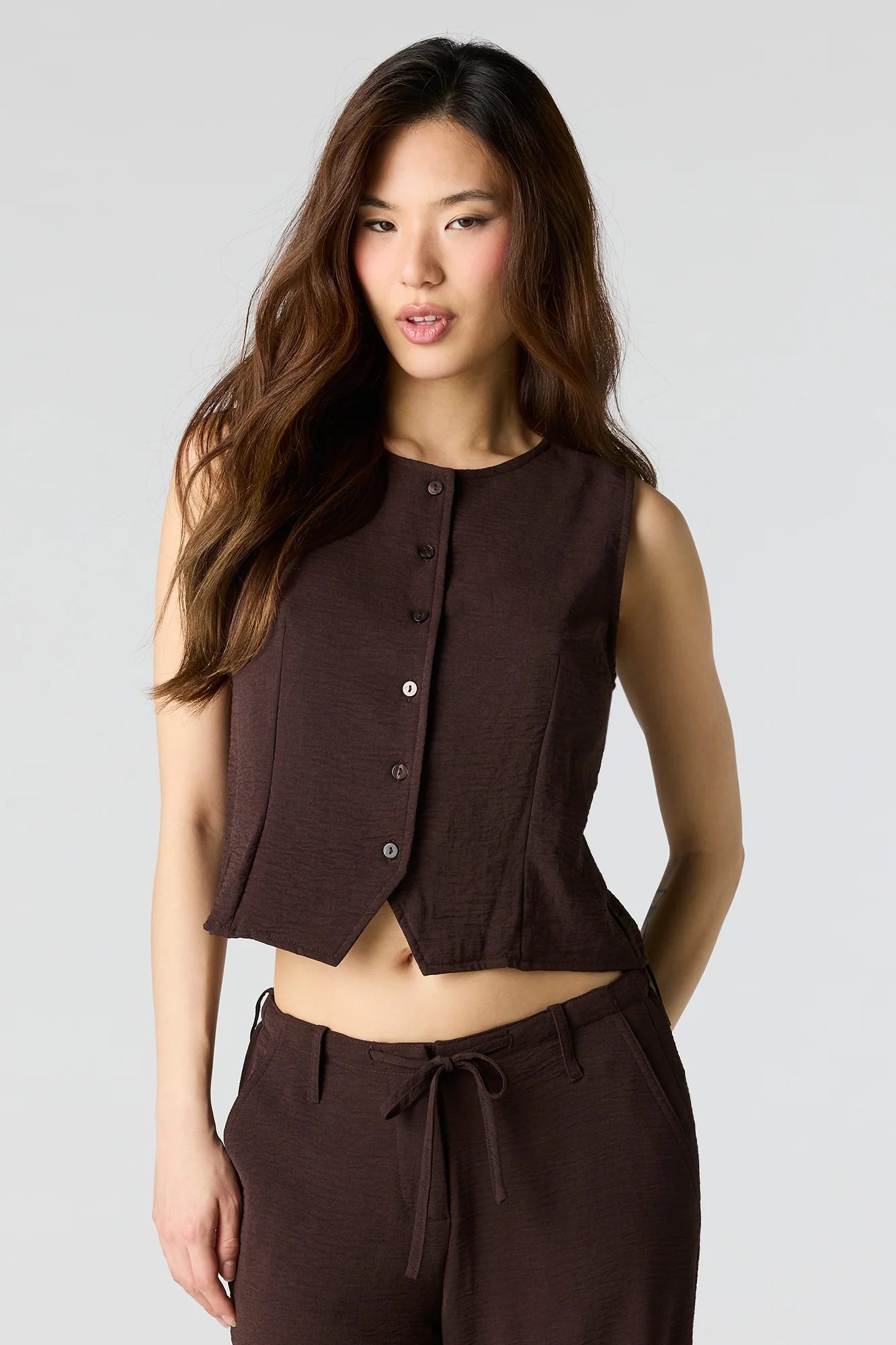 Flowy Button-Up Vest