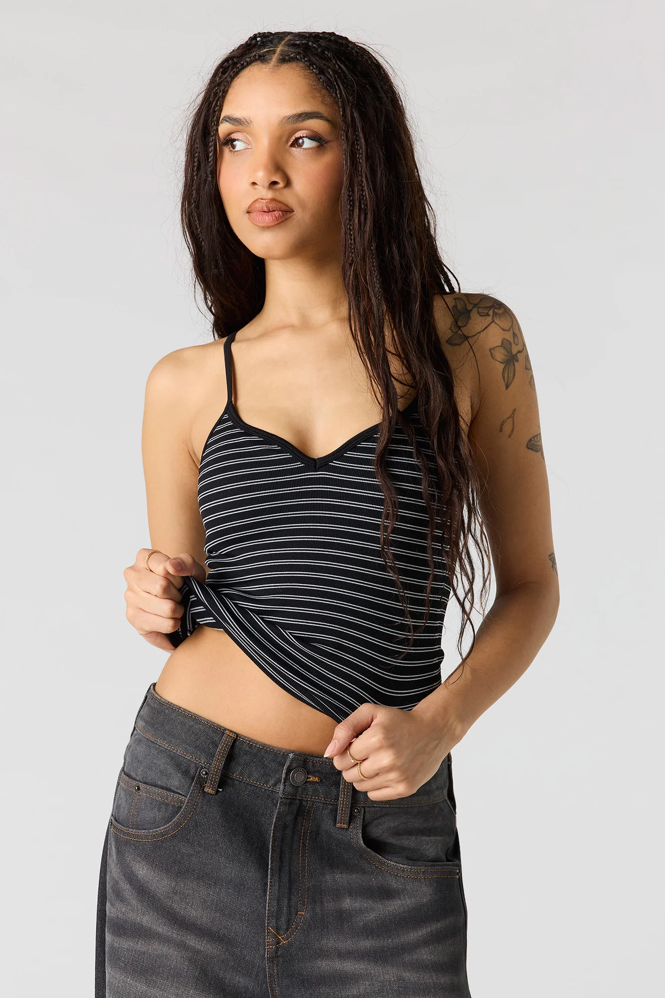 Braless Seamless Ribbed V-Neck Cami