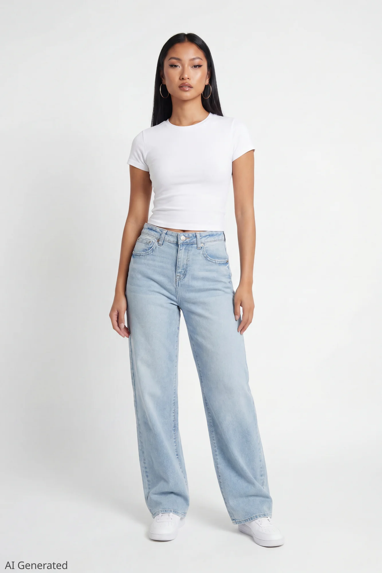Soho Stretch Mid Rise Super Baggy Light Jean