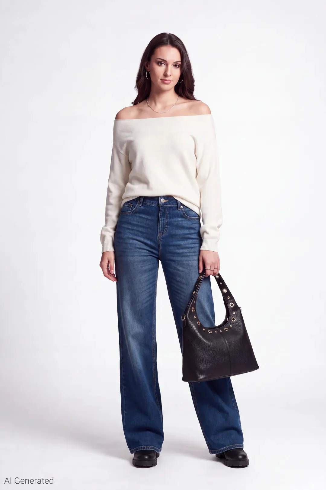 Paris Stretch High Rise Wide Leg Vintage Dark Jean