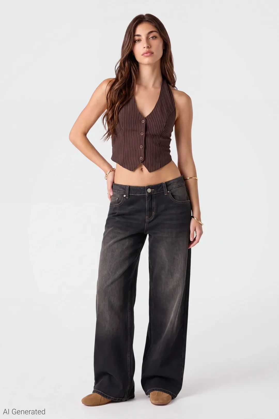 London Low Rise Super Baggy Washed Black Jean