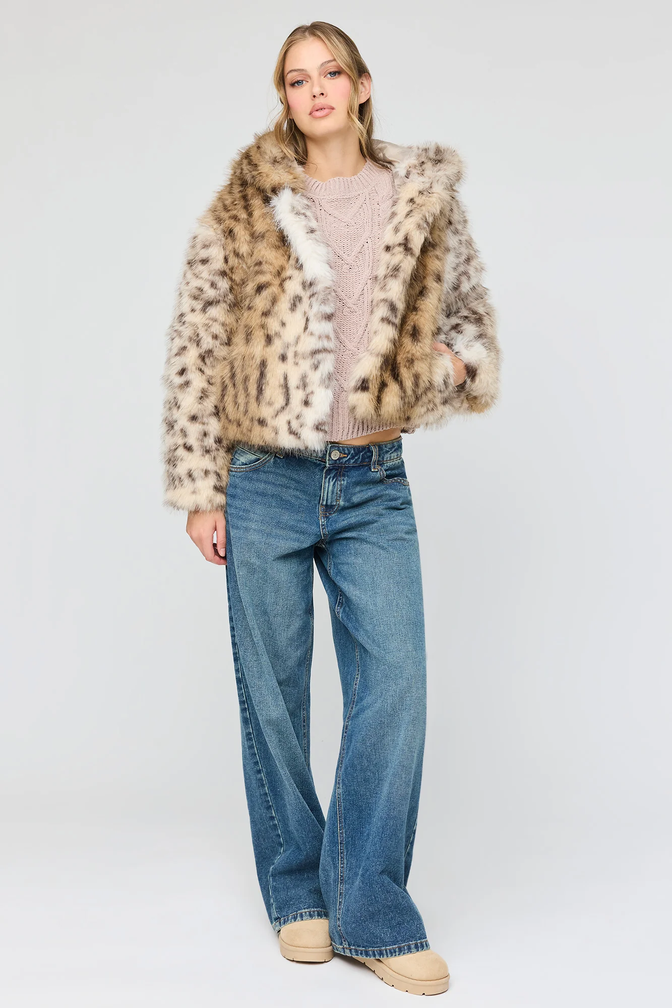 Faux Fur Hooded Jacket