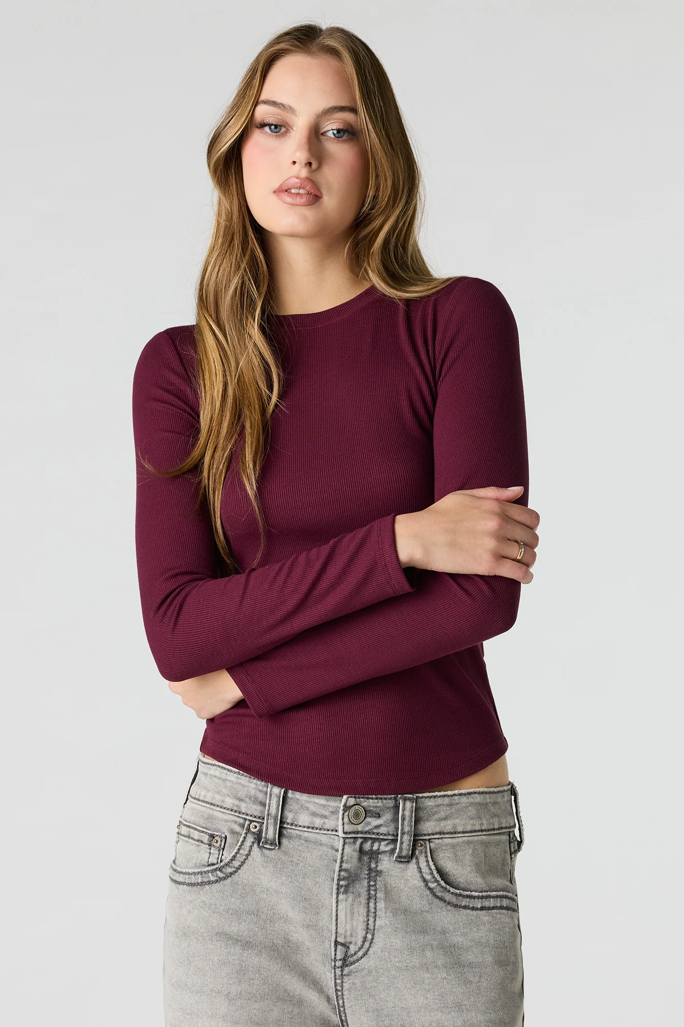 Ribbed Long Sleeve Top
